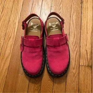 【ユニセックス】Dr. Martens JORGE ENGLAND ミュール Jorge Made in England Suede Slingback Mules in Black | Dr